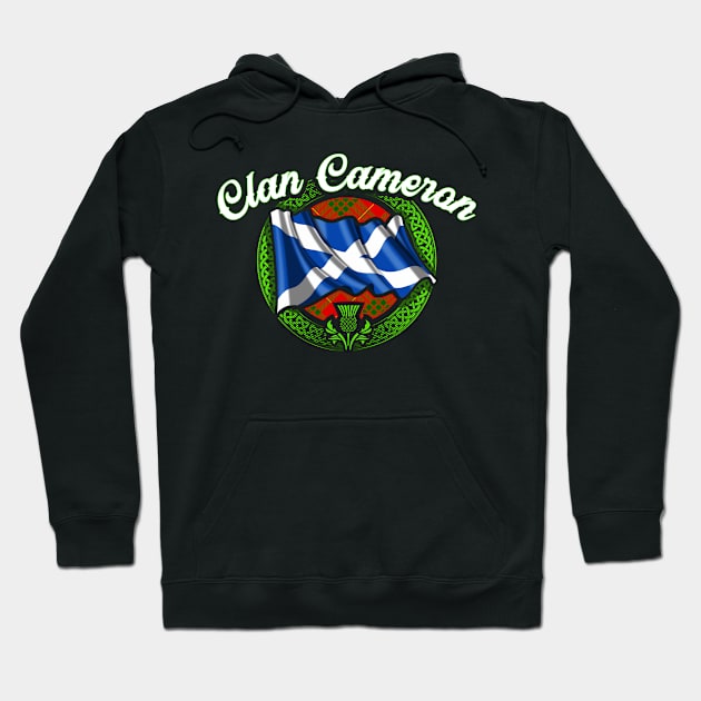 Scottish Flag Clan Cameron Hoodie by Celtic Folk